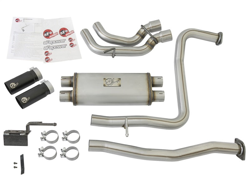 aFe POWER Rebel Series 2-1/2in 409 SS Cat Back Exhaust w/ Black Tips 16-17 Nissan Titan V8 5.6L