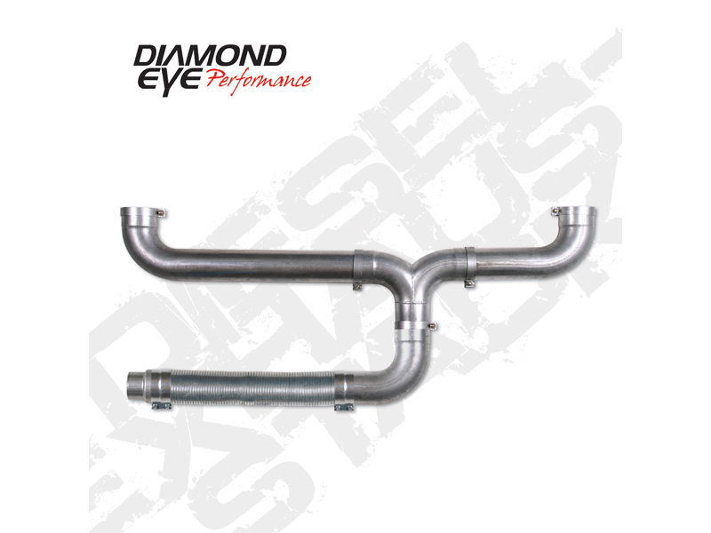 Universal Stack Kit 5 Inch Aluminized Performance Series Diesel Exhaust Kit Diamond Eye