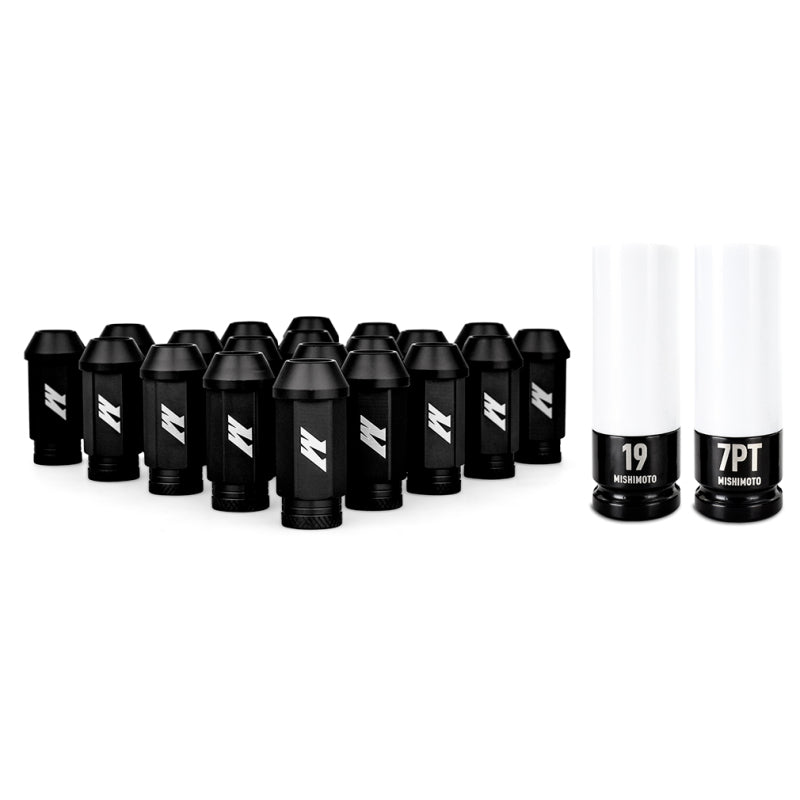 Mishimoto Aluminum Locking Lug Nuts M12x1.25 20pc Set Black