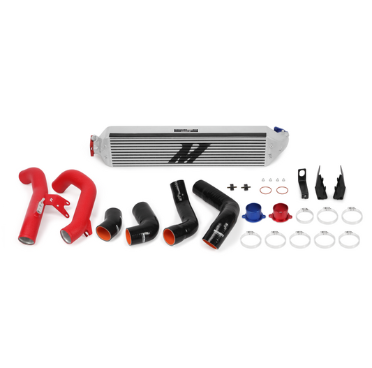 Mishimoto 2016+ Honda Civic 1.5T / 2017+ Honda Civic Si Silver Intercooler Kit w/Red Pipes