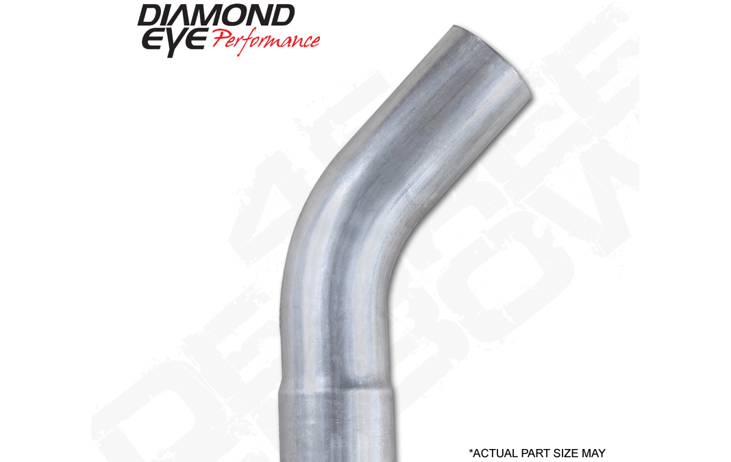 Exhaust Pipe Elbow 45 Degree 3 Inch Aluminized Performance Elbow Diamond Eye