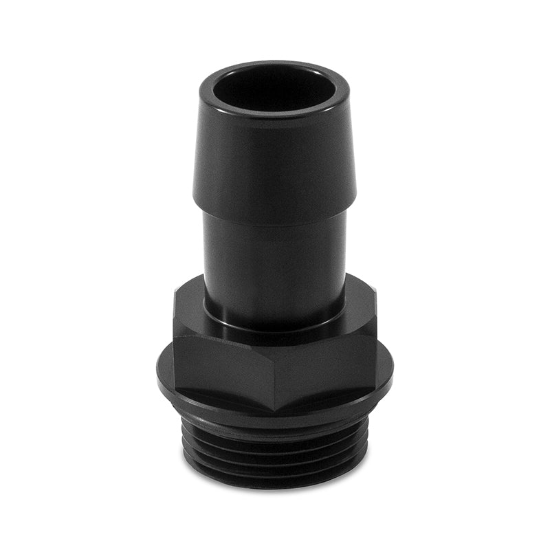 Mishimoto M27 x 2.0 to 3/4in Hose Barb Aluminum Fitting - Black