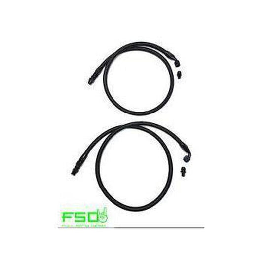 03-07 Dodge Cummins Mishimoto Transmission Cooler Line Kit Black Braided Full Send Diesel