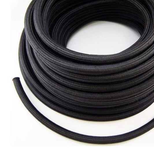 Black Nylon Braided Rubber Hose 6AN 5 Feet Full Send Diesel