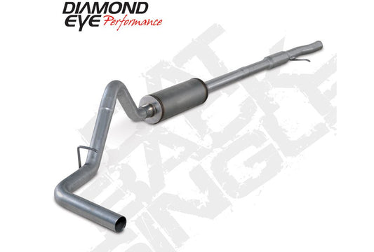 Cat Back Exhaust For 09-13 Silverado/Sierra 1500 4.8L And 5.3L V8 3 Inch Single Side Exit Stainless Diamond Eye