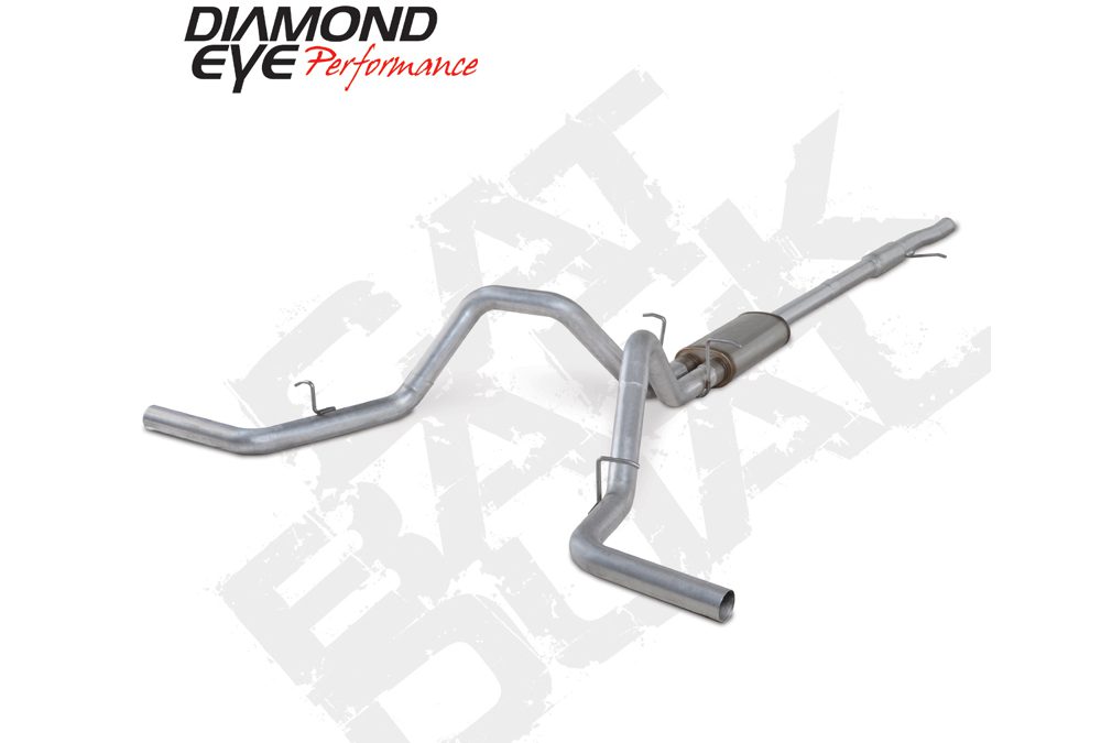 Cat Back Exhaust 09-13 Silverado/Sierra 1500 4.8L/5.3L V8 3 Inch Single/Dual Split Rear Aluminized Diamond Eye