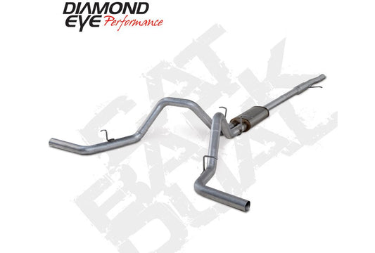 Cat Back Exhaust 09-13 Silverado/Sierra 1500 4.8L/5.3L V8 3 Inch Single/Dual Split Rear Stainless Diamond Eye