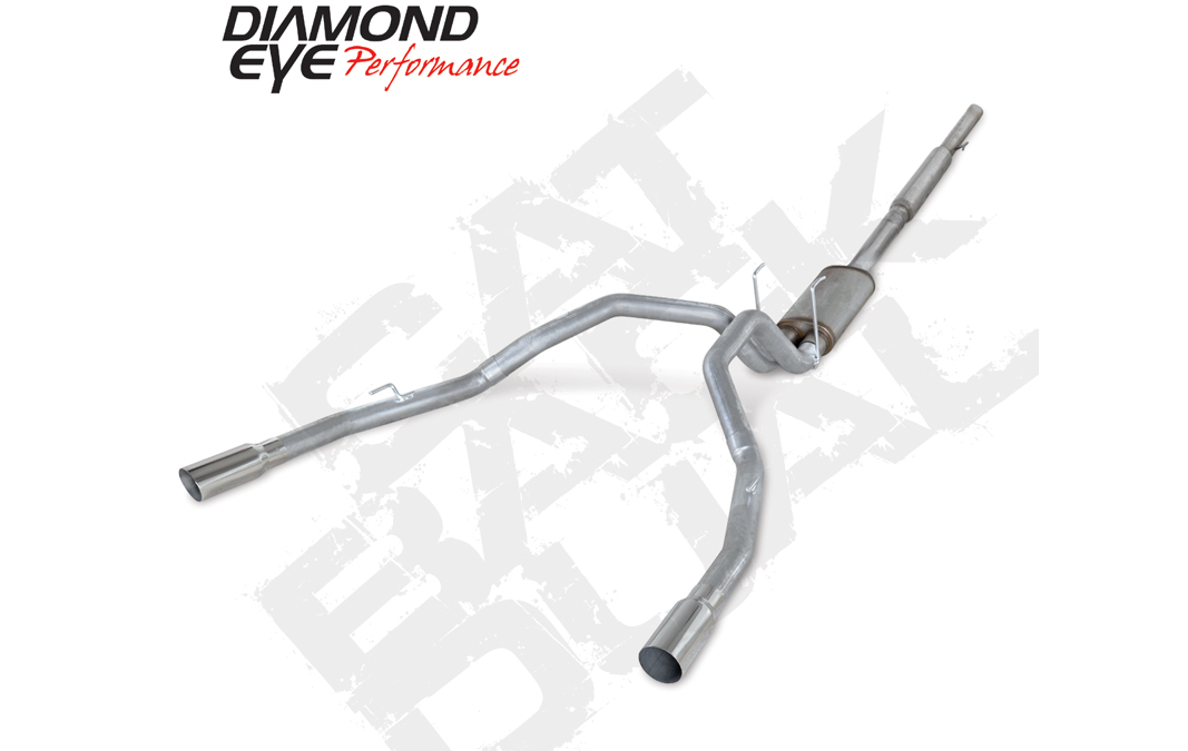 Cat Back Exhaust Single/Dual Split Rear 09-12 RAM 1500 3 Inch Aluminized CBDL Sport W/ Muffler Diamond Eye