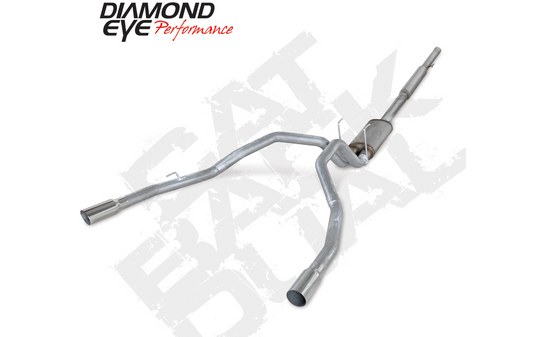 Cat Back Exhaust Single/Dual Split Rear 09-12 RAM 1500 3 Inch Aluminized CBDL Sport W/ Muffler Diamond Eye