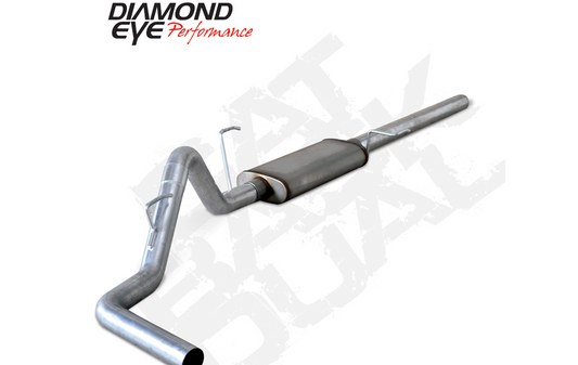 Cat Back Exhaust For 04-08 Ford 150 5.4L 3 Inch Cat Back Single SinglePassExit Stainless Diamond Eye