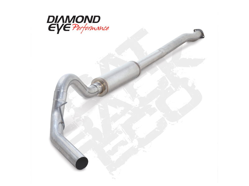 Cat Back Exhaust For 11-13 Ford F150 Eco-Boost 4 Inch SinglePassExit Aluminized Performance Series Diamond Eye