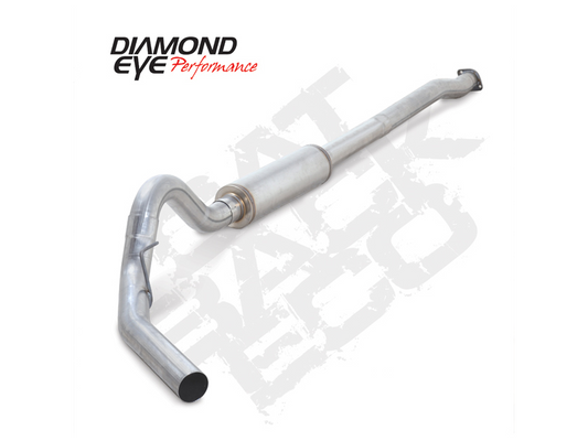 Cat Back Exhaust For 11-13 Ford F150 Eco-Boost 4 Inch SinglePassExit Aluminized Performance Series Diamond Eye