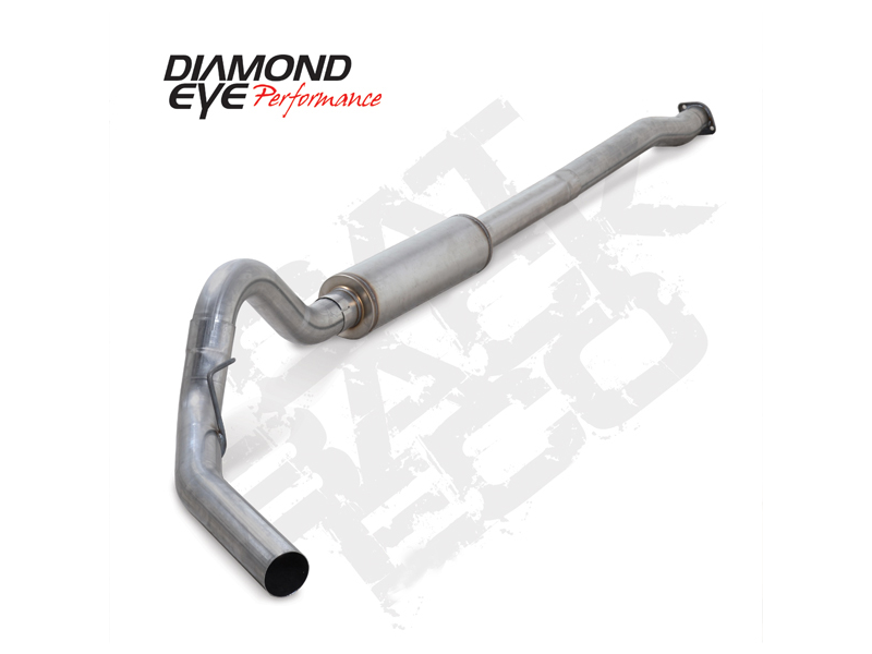 Cat Back Exhaust For 11-13 Ford F150 Eco-Boost 4 Inch Single Passenger Side Exit Stainless Diamond Eye