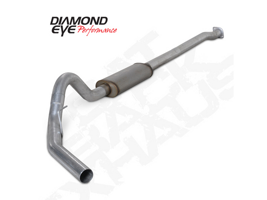 Cat Back Exhaust For 11-13 Ford F150 Raptor 6.2L 3.5 Inch Single Side Exit With Muffler Aluminized Diamond Eye