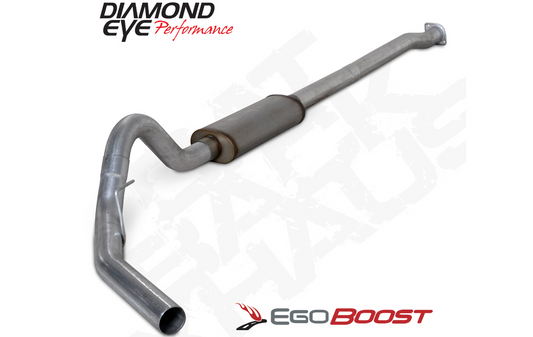 Cat Back Exhaust For 11-13 Ford F150 Raptor 6.2L 3.5 Inch Single Passenger Side Stainless Diamond Eye