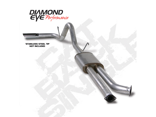 Cat Back Exhaust 07-09 Tundra 5.7L 3.5 Inch Dual Inlet/ Single Outlet With Muffler Aluminized Diamond Eye