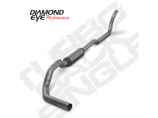 Tubo Back Exhaust For 89-93 Dodge 5.9L Cummins Dodge RAM 2500/3500 2X4 4 Inch Stainless Diamond Eye