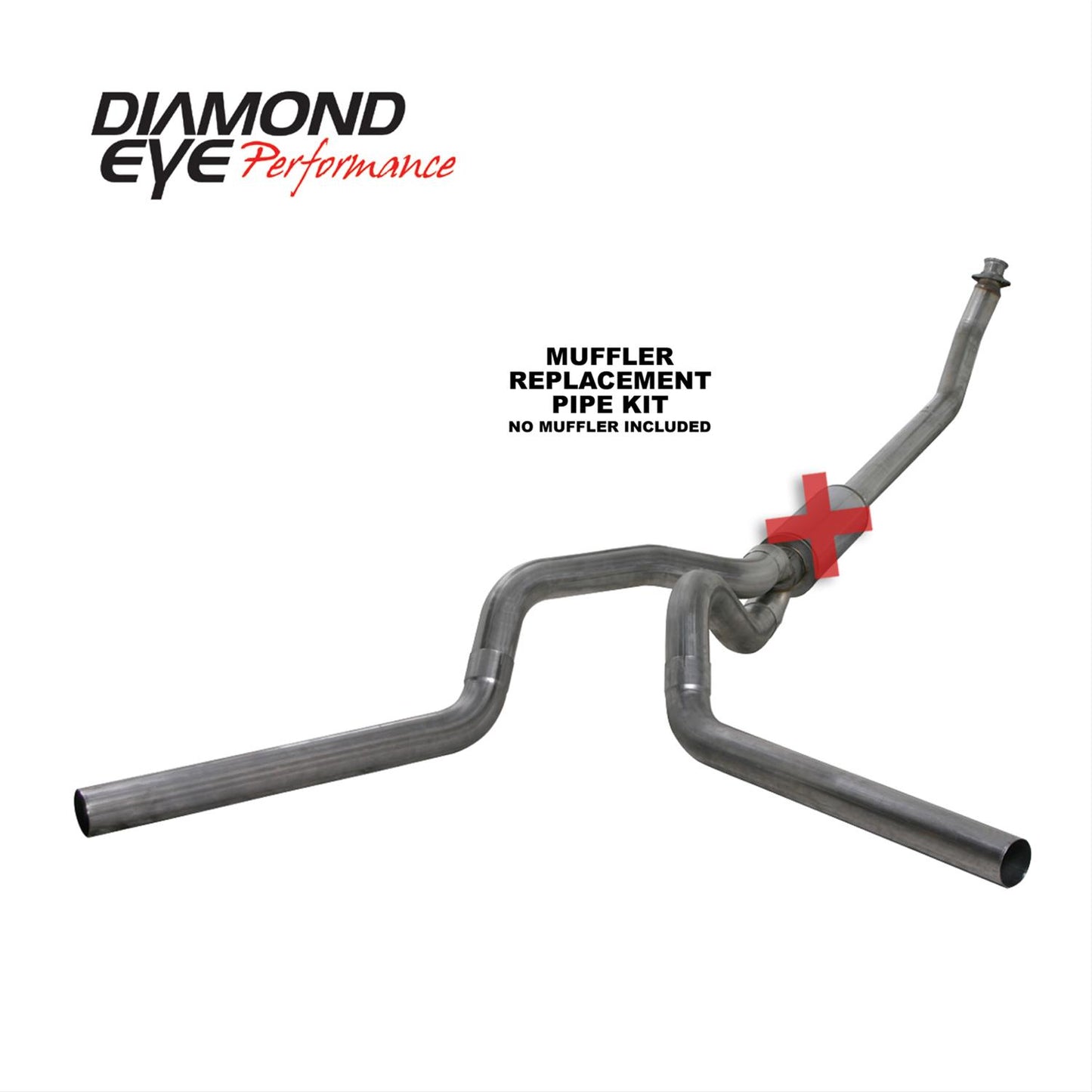 Turbo Back Exhaust 94-02RAM 2500/3500 4 Inch Single/Dual Split Rear/ Split Side No Muffler Stainless Diamond Eye