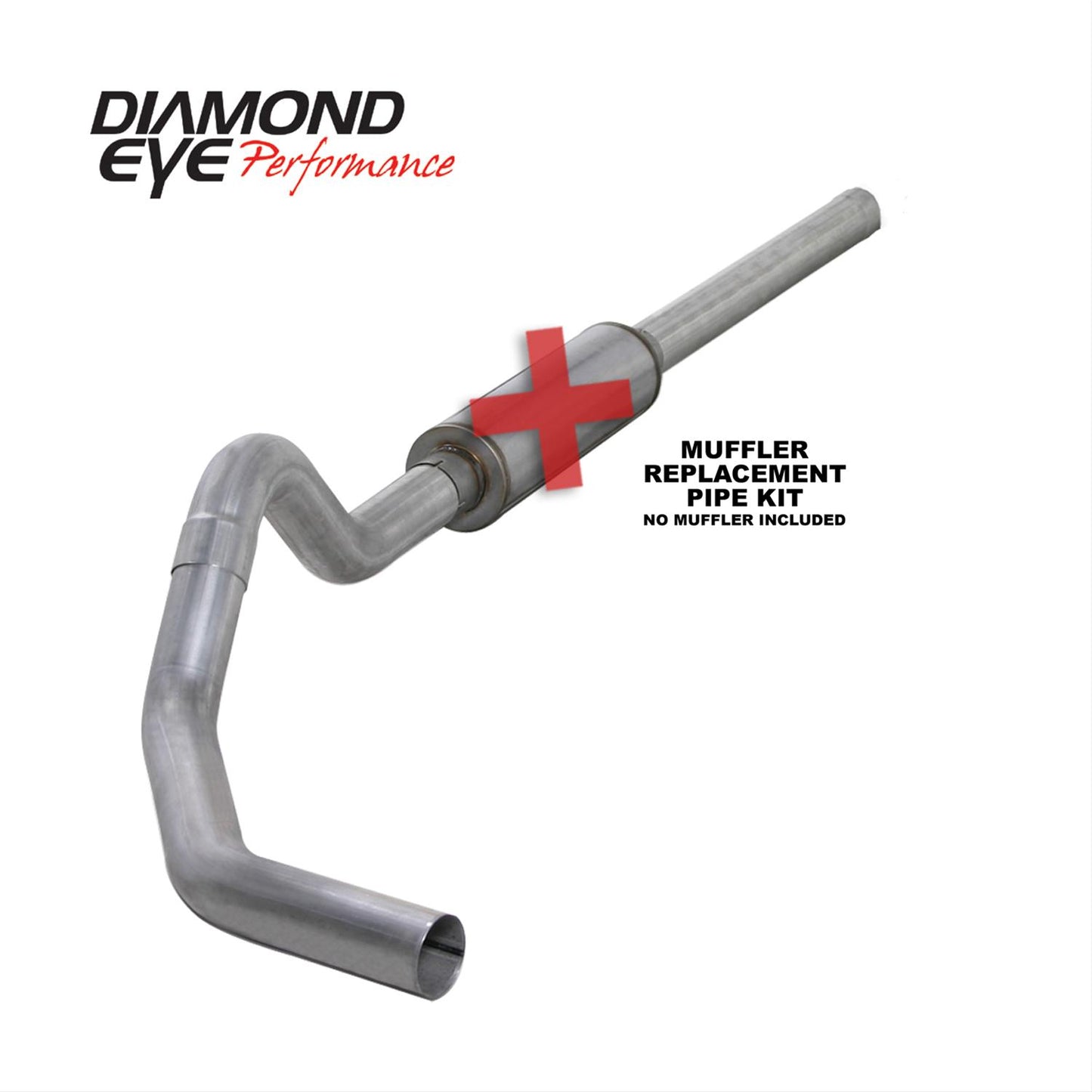 Cat Back Exhaust For 04.5-07.5 Dodge RAM 2500/3500 Cummins 4 Inch Single Side No Muffler Aluminized Diamond Eye