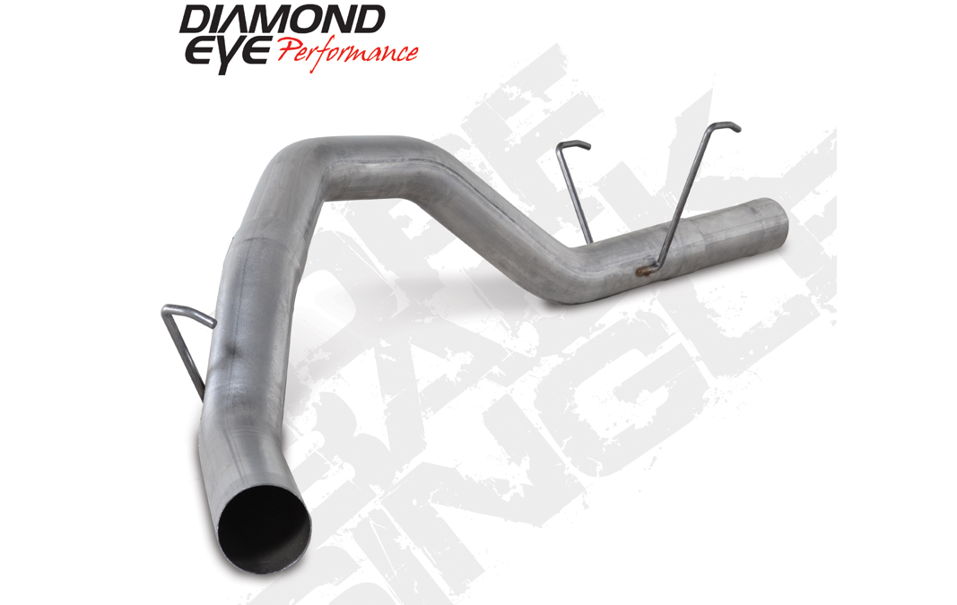 DPF Back Exhaust For 2014 RAM 2500 6.7L Cummins Mega Cab Short Box 4 Inch DPF Back Single Aluminized Diamond Eye