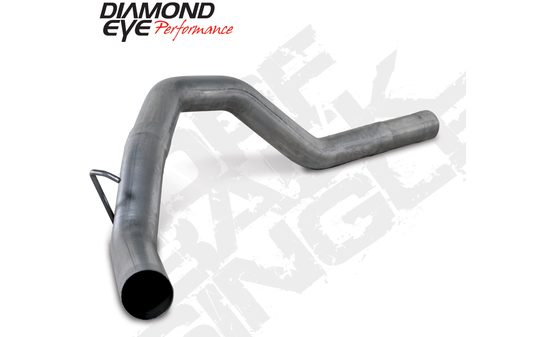 RAM Exhaust Single Pass 2014 RAM 2500 Crew Cab Short Box 6.7L 4 Door 4 Inch DPF Back Dual Stainless Diamond Eye