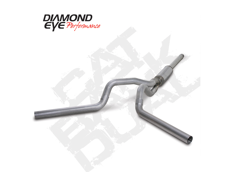 Cat Back Exhaust 94-97.5 Ford F250/F350 Superduty 4 Inch With Muffler Single/Dual Aluminum Diamond Eye