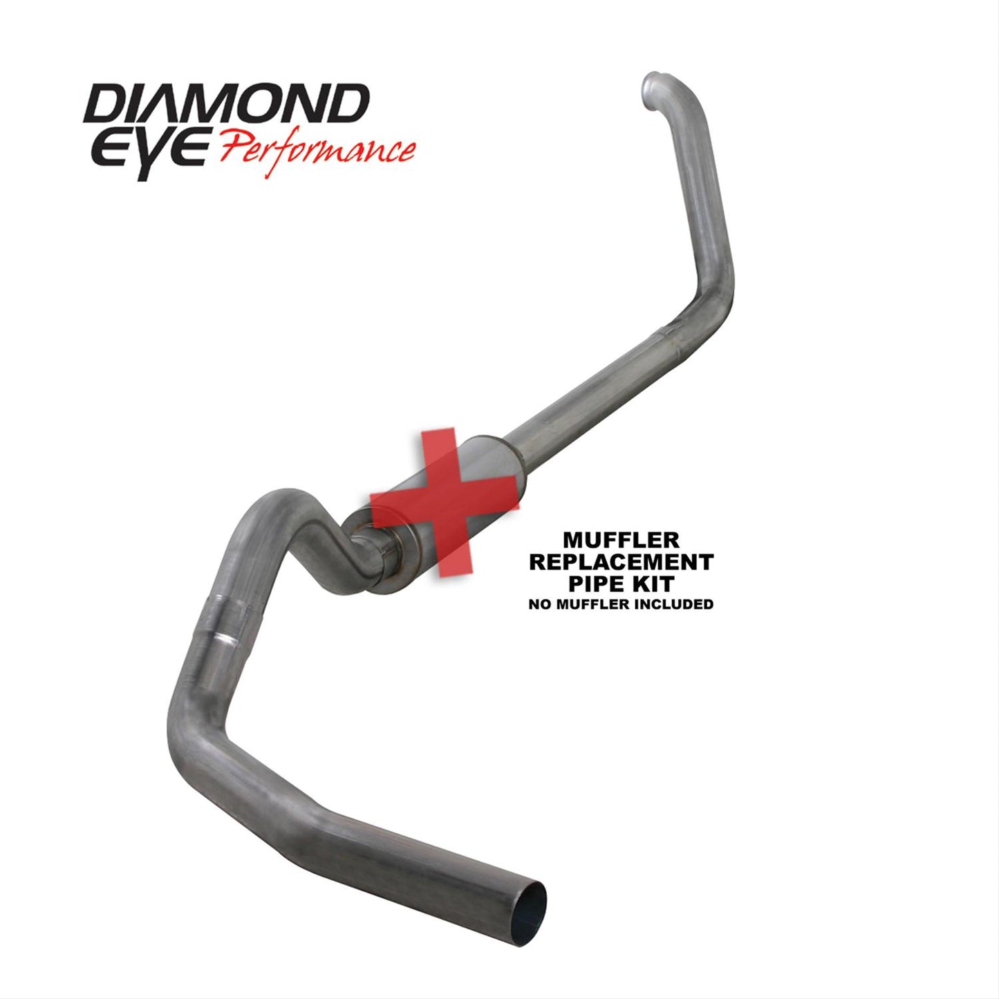 Turbo Back Exhaust 99-03.5 Ford F250/F350 Superduty 7.3L 4 inch Single Pass No Muffler Stainless Diamond Eye