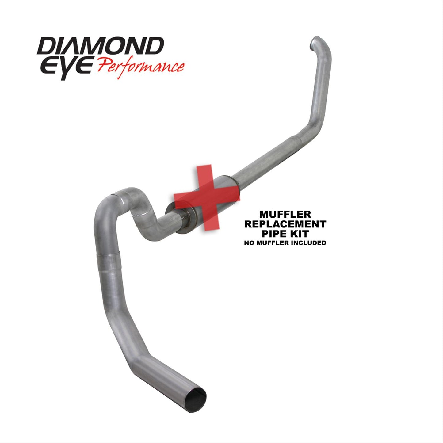 Exhaust Turbo Back 01-02 Excursion 4 Inch Single Pass No Muffler Aluminized Diesel Exhaust Diamond Eye