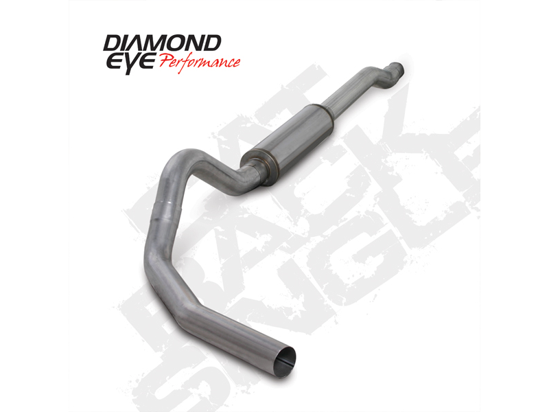 Cat Back Exhaust For 03-07 Ford F250/F350 Superduty 6.0L 4 Inch With Muffler Single Pass Aluminized Diamond Eye