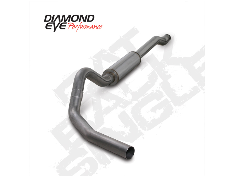 Cat Back Exhaust For 03-07 Ford F250/F350 Superduty 6.0L 4 inch Single Side With Muffler Stainless Diamond Eye