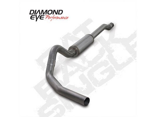 Cat Back Exhaust For 03-07 Ford F250/F350 Superduty 6.0L 4 inch Single Side With Muffler Stainless Diamond Eye