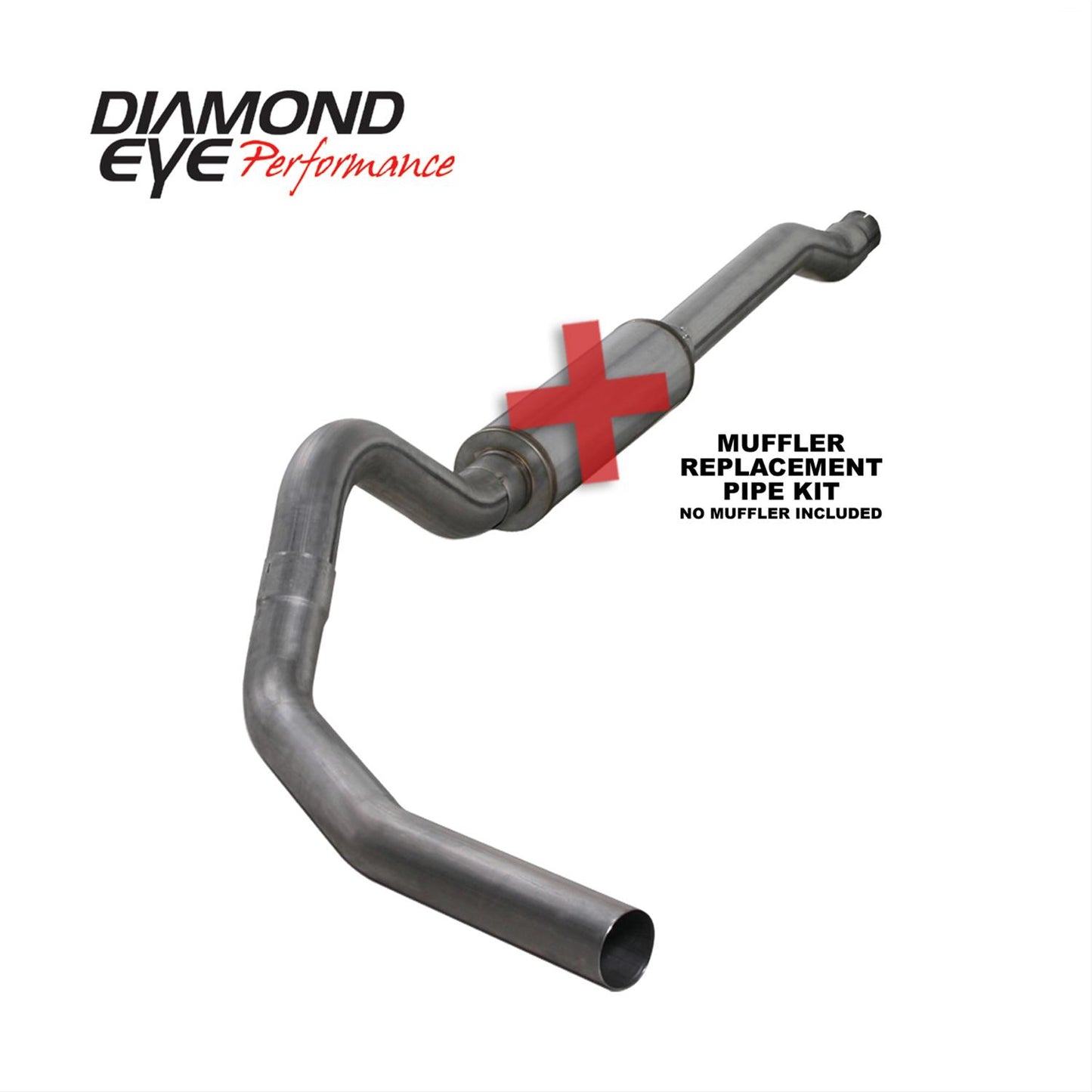 Cat Back Exhaust For 03-07 Ford F250/F350 Superduty 6.0L 4 inch Single Side No Muffler Stainless Diamond Eye