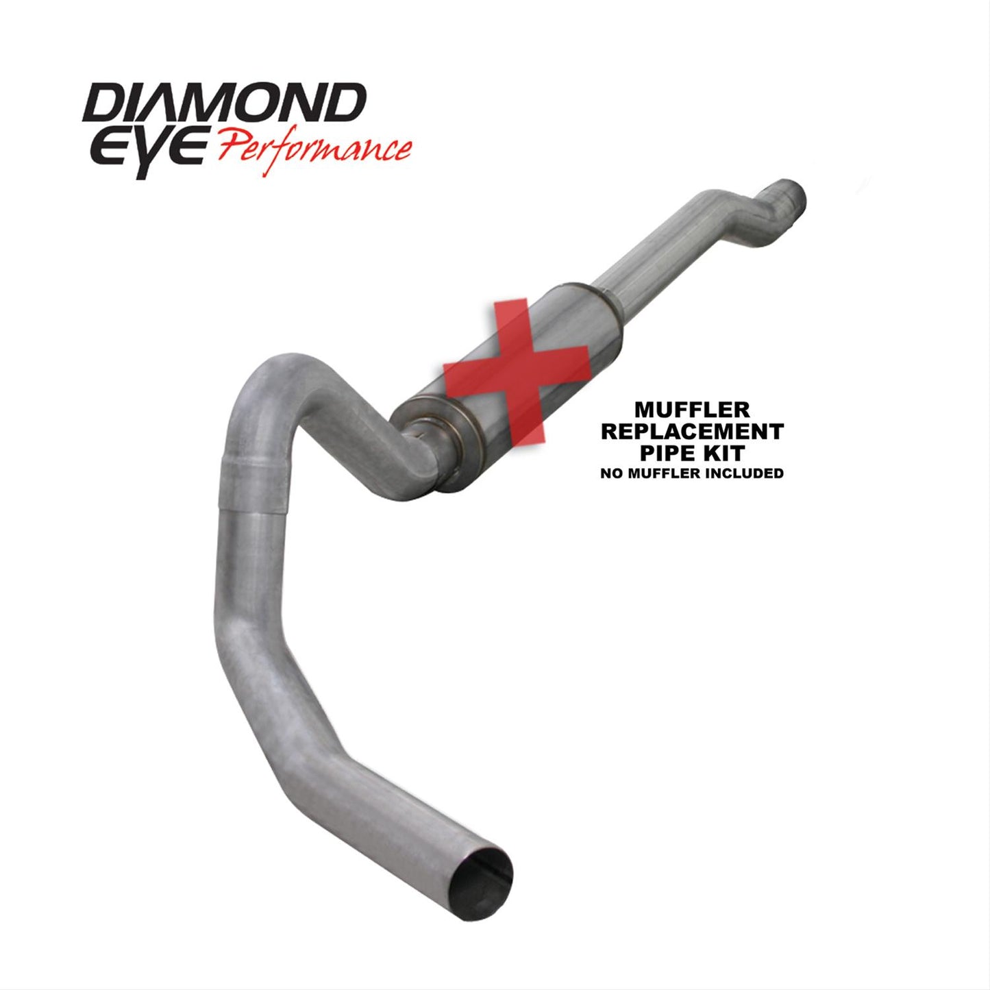 Cat Back Exhaust 03-06 Excursion 6.0L 4 Inch No Muffler Aluminized Performance Series Diesel Exhaust Diamond Eye