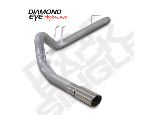 Filter Back Exhaust For 08-10 Ford F250/F350 Superduty 6.4L Powerstroke 4 Inch Aluminized Diamond Eye