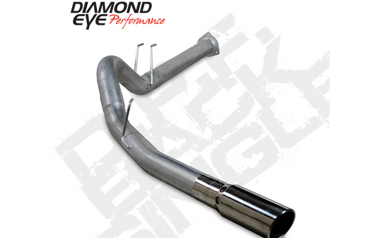 Filter Back Exhaust For 11-14 Ford F250/F350 Superduty 6.7L Powerstroke 4 Inch Single Pass Stainless Diamond Eye