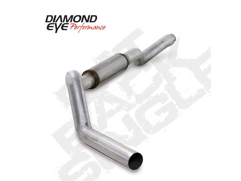 Cat Back Exhaust 06-07.5 Silverado/Sierra 2500/3500 5 In. Single Pass Louvered W/ Muffler Aluminized Diamond Eye