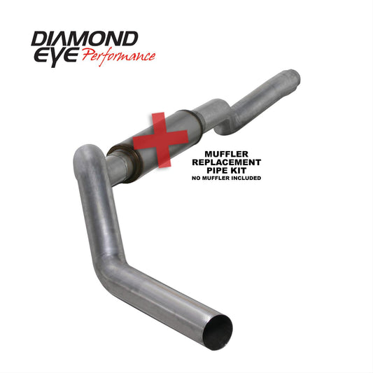 Cat Back Exhaust For 06-07.5 Silverado/Sierra 2500/3500 5 Inch Single Pass No Muffler Stainless Diamond Eye