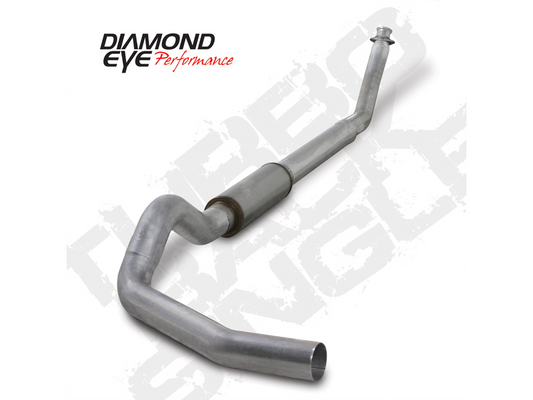 Turbo Back Exhaust 94-02 Dodge RAM 2500/3500 5 Inch Single In/Dual Out Pass With Muffler Aluminized Diamond Eye