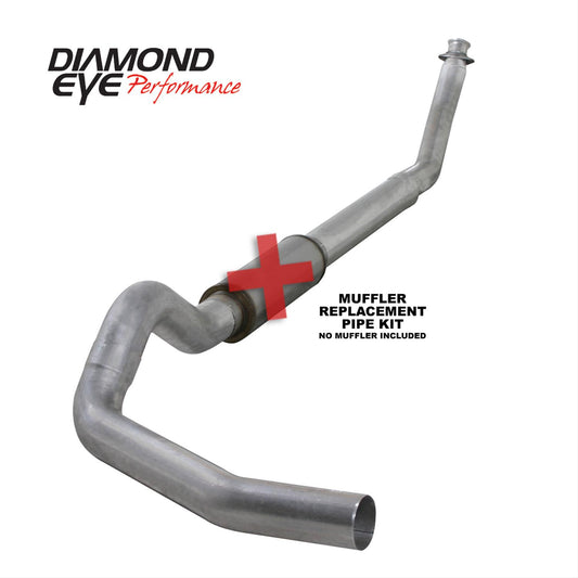 Turbo Back Exhaust 94-02 Dodge RAM 2500/3500 5.9L Cummins 5 Inch SinglePassWithno Muffler Aluminized Diamond Eye