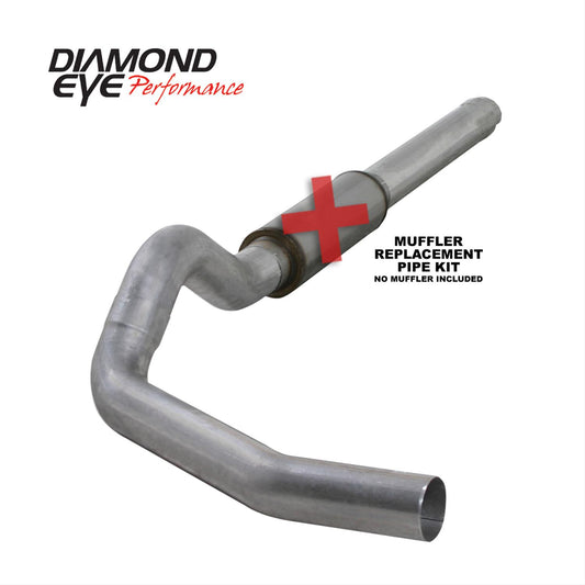 Cat Back Exhaust 04.5-07.5 Dodge RAM 2500/3500 5 Inch Single/Dual No Muffler Split Side Aluminized Diamond Eye