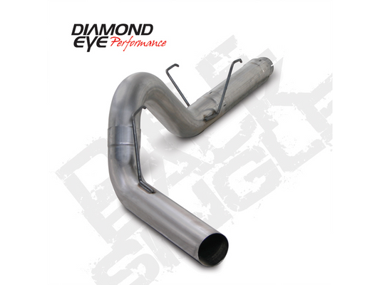 Filter Back Exhaust For 07.5-12 Dodge RAM 2500/3500 6.7L Cummins 5 Inch SinglePassExit Stainless Diamond Eye