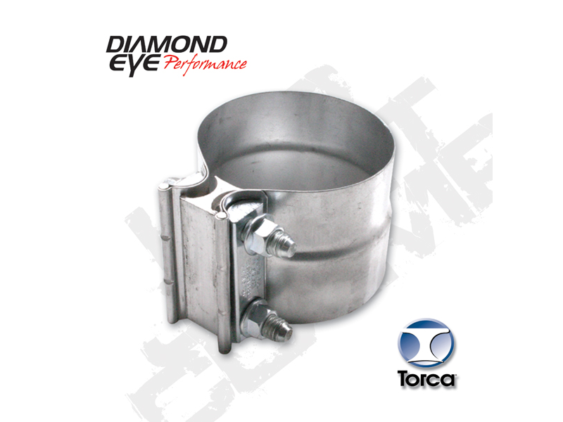 Exhaust Clamp 2 Inch Aluminized Torca Lap-Joint Clamp Diamond Eye